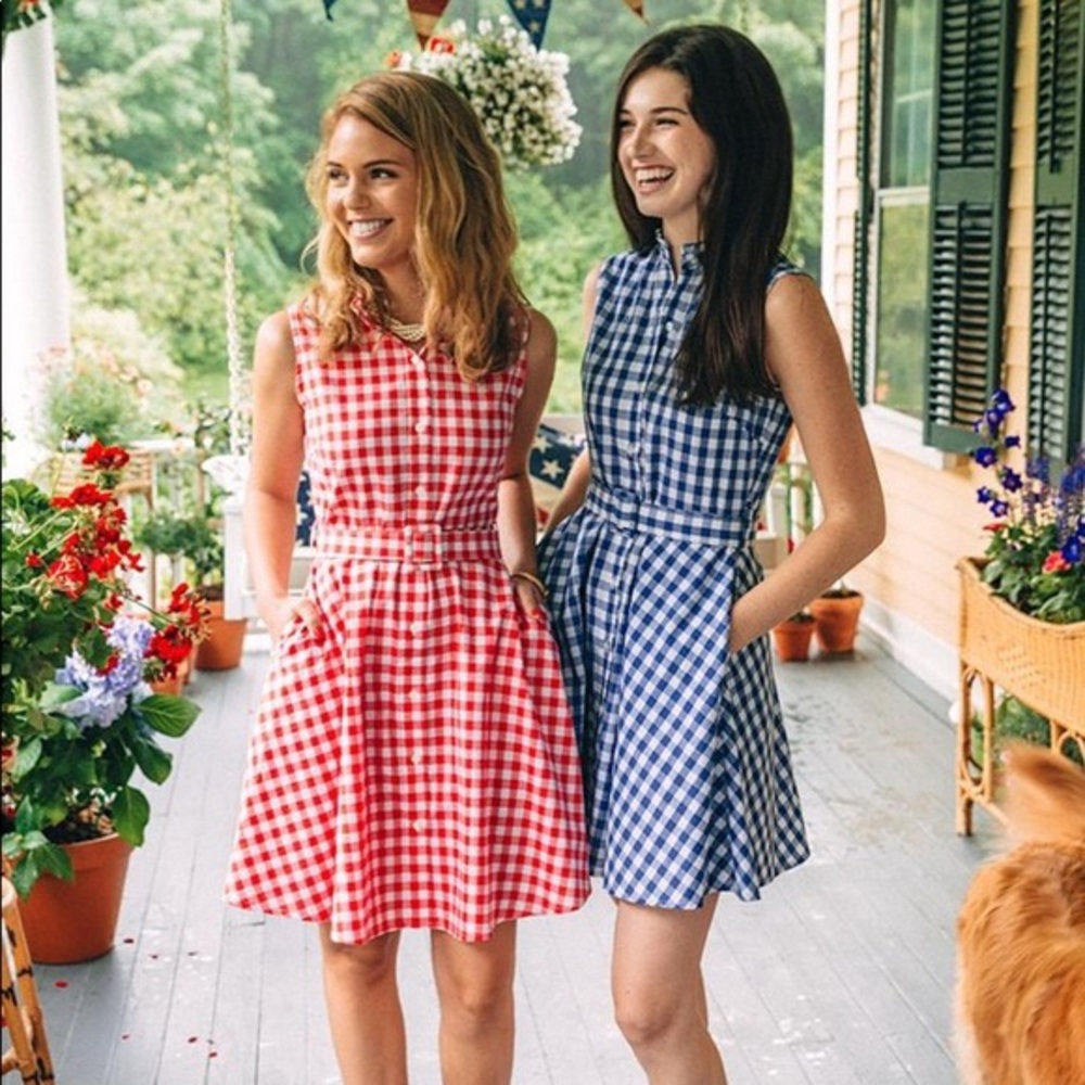 Kiel James Patrick Red Gingham Summering Dress